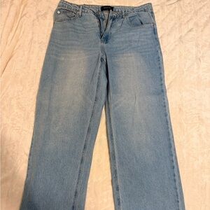 White Fox With You Low Rise Wide Leg Jeans Vintage Mid Blue